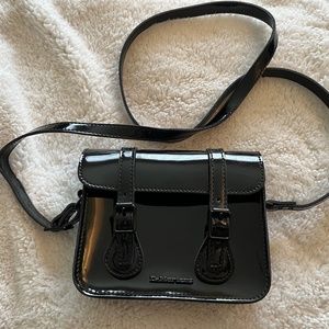 Dr. Martens Black Patent 7 Inch Crossbody